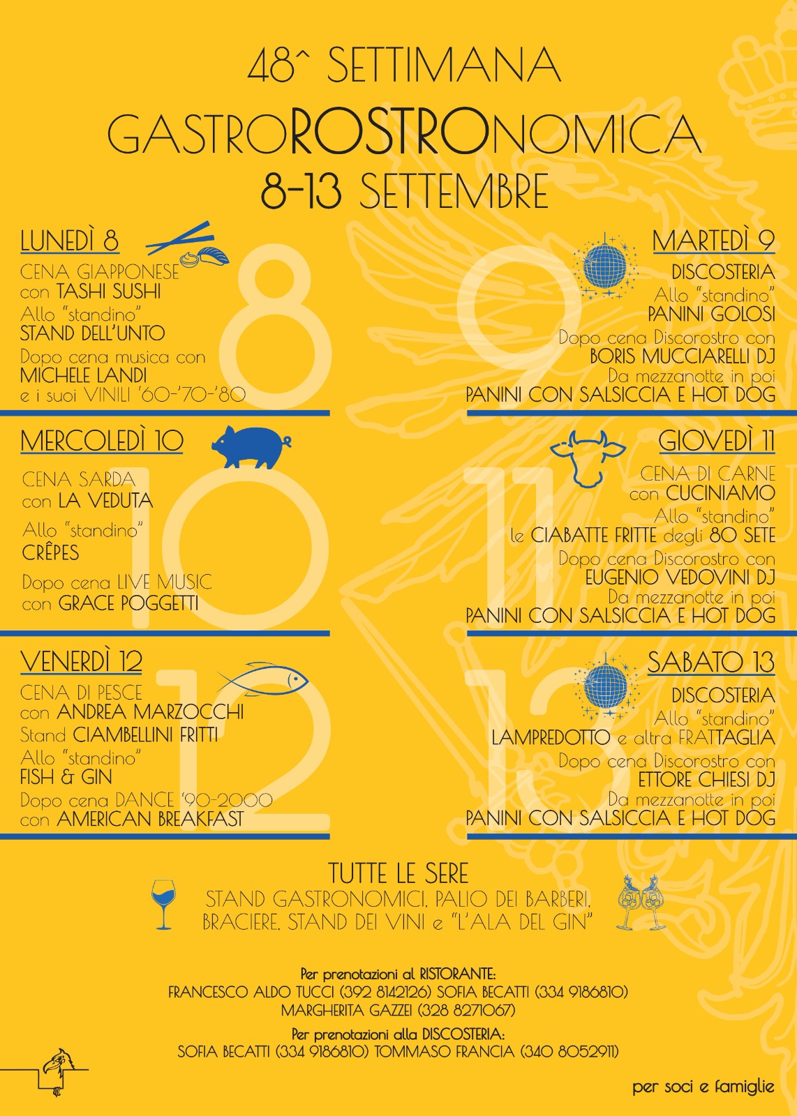 Programma XLVIII Settimana Gastrorostronomica