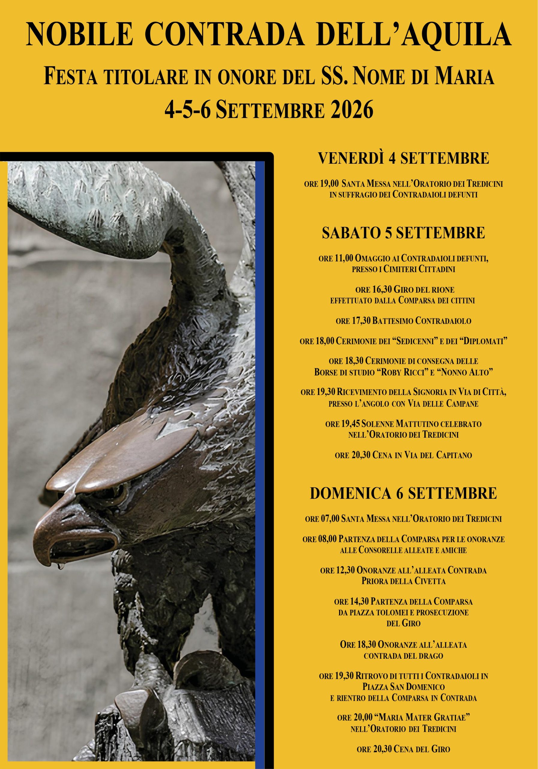 FESTA TITOLARE 2026